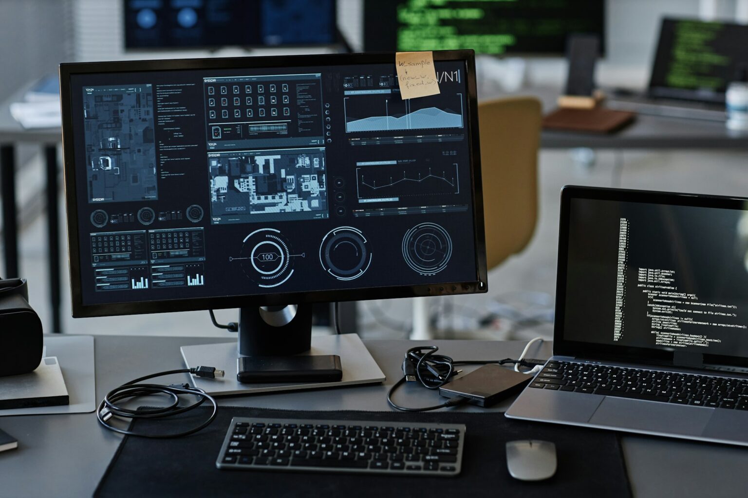 Creative video production workspace